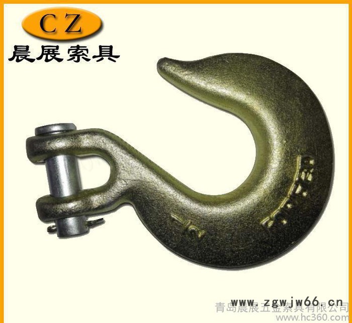 青岛索具G-70级滑钩 羊角滑钩 美式羊角抓钩1/2图3