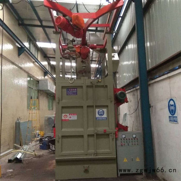 红福海吊钩式抛丸机广东喷砂机南海金属制品处理打沙机实体生产厂家图4