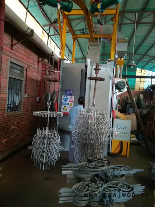 红福海吊钩式抛丸机广东喷砂机南海金属制品处理打沙机实体生产厂家图5