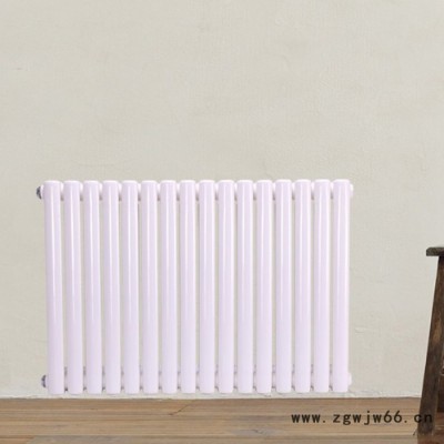 钢柱暖气片 大水道钢二柱暖气片 壁挂式钢二柱暖气片