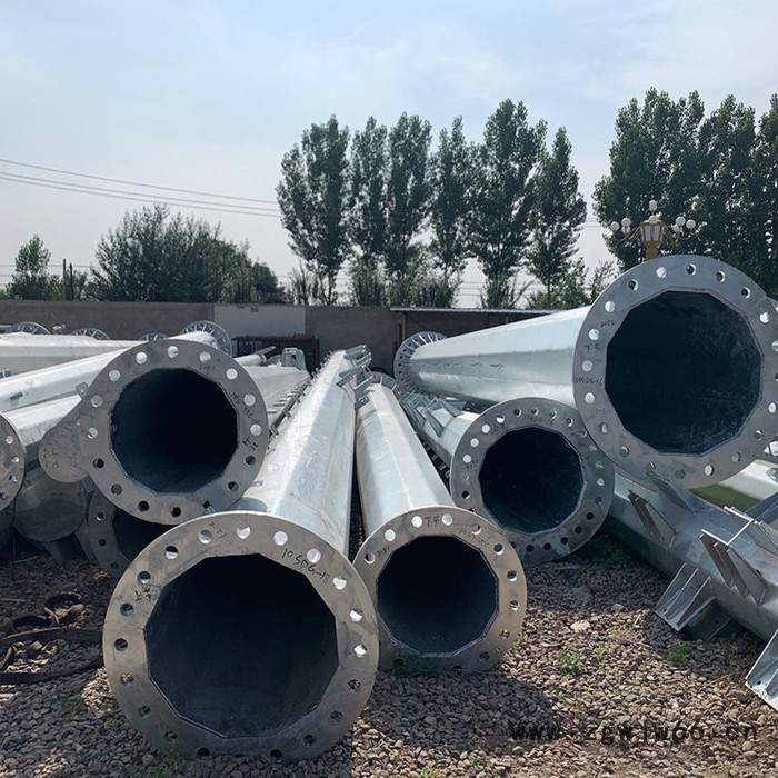 电力钢杆电力钢柱 10kv电力钢管杆 35kv电力钢杆厂家 钢桩基础图6