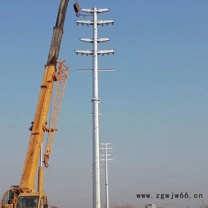 电力钢杆电力钢柱 10kv电力钢管杆 35kv电力钢杆厂家 钢桩基础图5