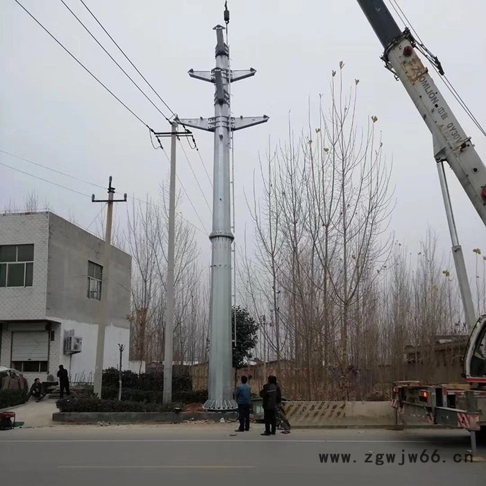 电力钢杆电力钢柱 10kv电力钢管杆 35kv电力钢杆厂家 钢桩基础图3