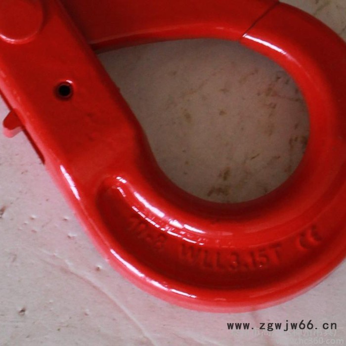 眼型自锁钩 眼型安全钩 G80欧式眼型钩 美式眼型自锁钩 环眼自锁钩 吊钩/抓钩**图2