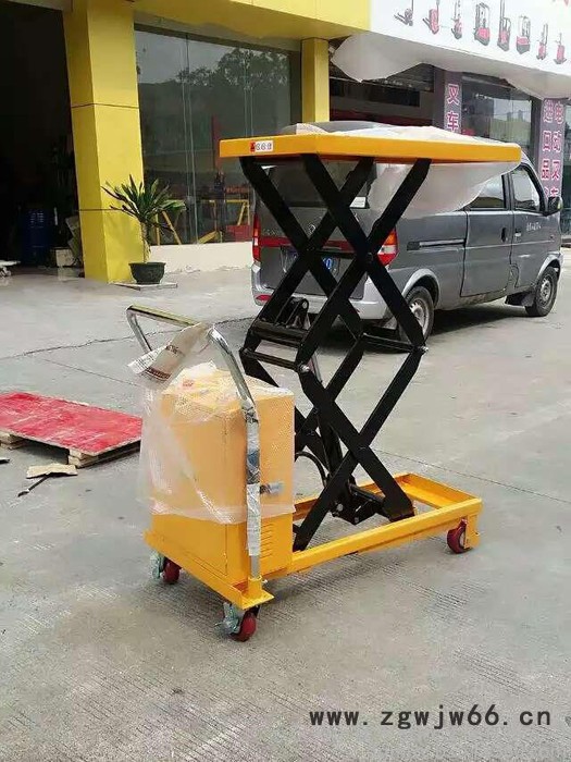 广东DP350KG升降平台 小物品升降平台 电动液压小平台 电动液压升降平台车 滚珠小平台车图2