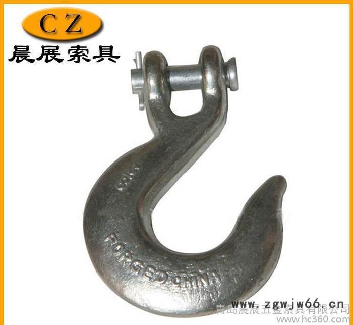 即墨索具羊角滑钩 环眼吊钩 高强度吊钩 美式不带舌片货钩 5图3