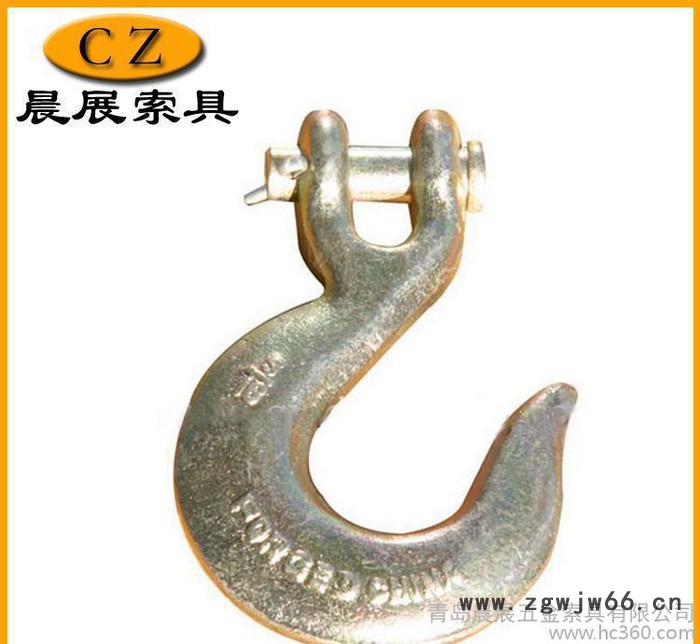 即墨索具羊角滑钩 环眼吊钩 高强度吊钩 美式不带舌片货钩 5图2