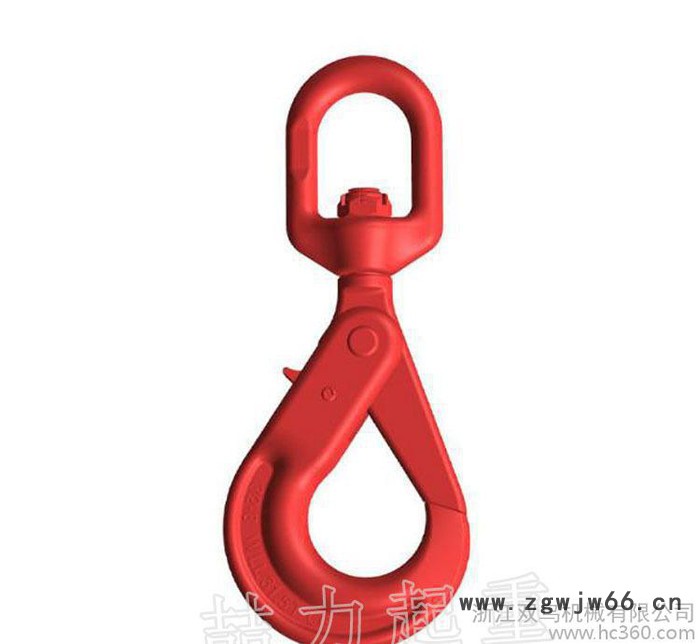 G80旋转安全钩起重安全吊钩欧式旋转安全钩自锁式5.3T图3