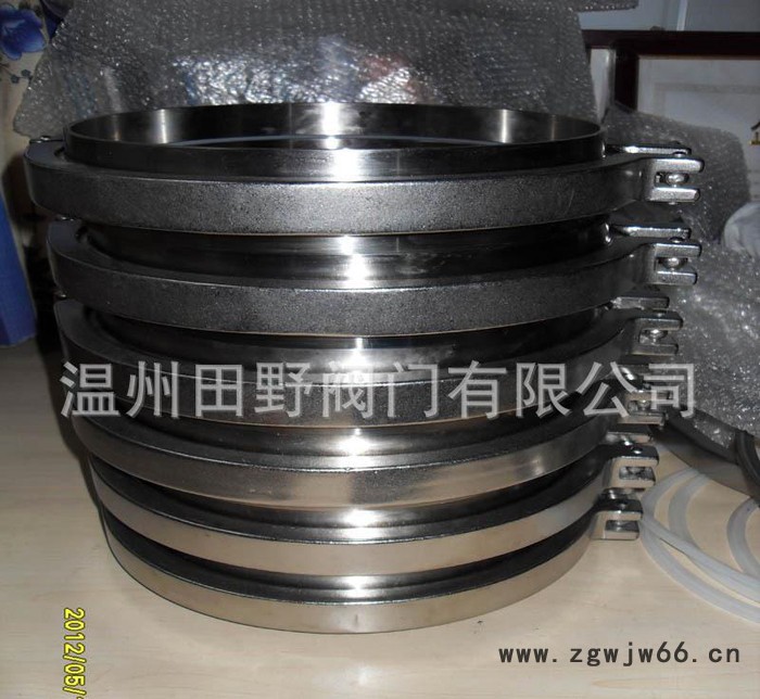 供应219管卡子白钢卡箍 快装接头大口径管道用卡箍接头图5