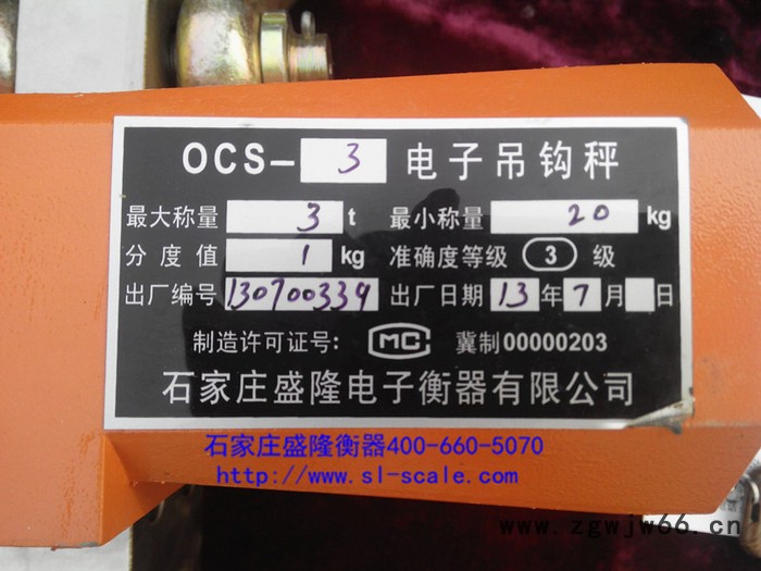 供应盛隆衡器电子吊钩秤图3