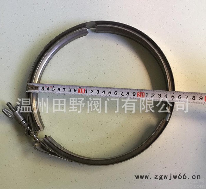定做不锈钢V型槽卡箍可卡范围￠50-￠900直径v band clamp图2