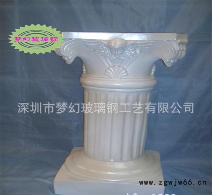 玻璃钢罗马柱 **生产装饰玻璃钢柱头雕塑图3