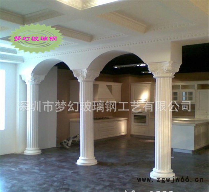 玻璃钢罗马柱 **生产装饰玻璃钢柱头雕塑图2