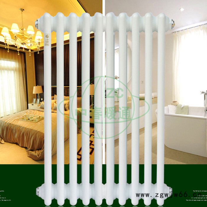 中春 QFGZ403 钢柱暖气片  钢四柱暖气片  钢制暖气片价格 壁厚1.5mm中心距1600图5