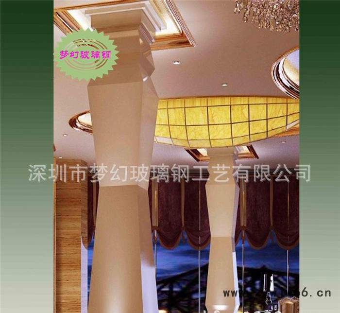 酒店ktv装饰雕塑 酒店罗马柱装饰雕塑 欧式玻璃钢柱头图2