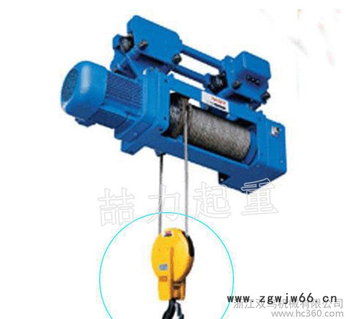 1吨下吊钩 钢丝绳电动葫芦专用可定做图2