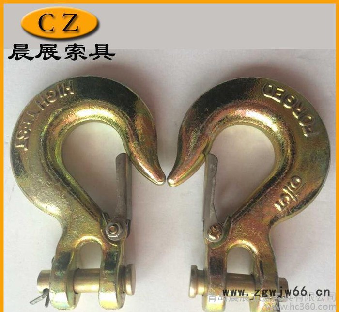 青岛索具羊角滑钩 环眼吊钩 高强度吊钩 美式不带舌片货钩图3