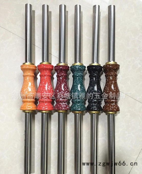 不锈钢楼梯双陶瓷柱 罗马柱 楼梯配件 不锈钢柱 立柱图3