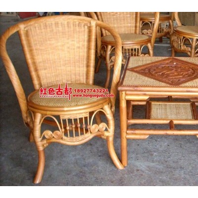 天然藤家具/藤椅/藤办公椅/藤餐椅 滚珠-舒适弹性