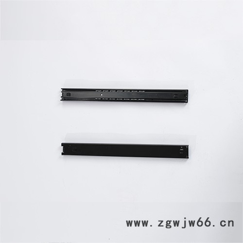 滑轨厂家供应45mm宽插片式滚珠滑轨 插入式钢柜三节导轨 三节滑轨图2