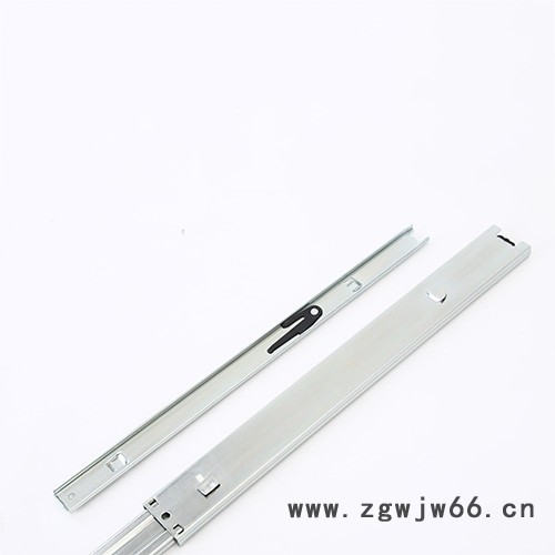 滑轨厂家供应45mm宽插片式滚珠滑轨 插入式钢柜三节导轨 三节滑轨图4