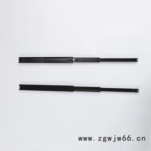 滑轨厂家供应45mm宽插片式滚珠滑轨 插入式钢柜三节导轨 三节滑轨图3