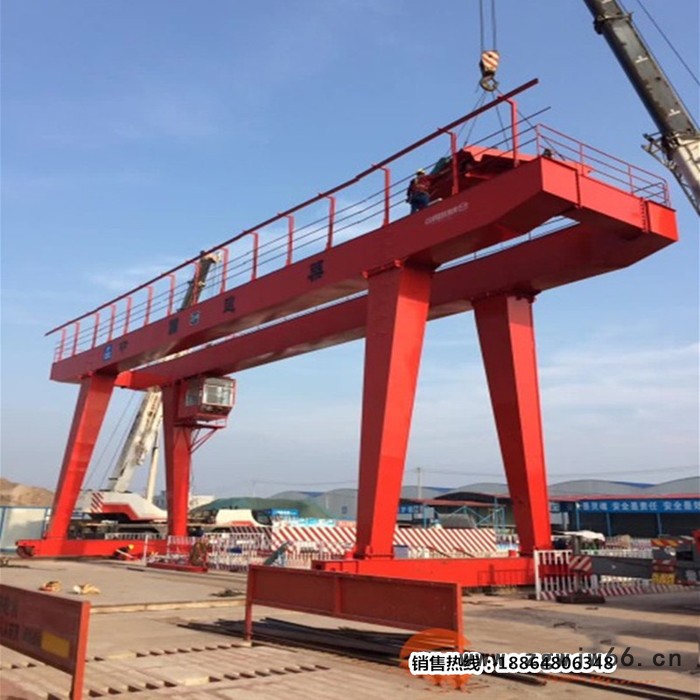 MG 龙门吊 双梁龙门起重机 25/3吨龙门吊跨度20米起升高度7米双吊钩无丝电动遥控操作图4