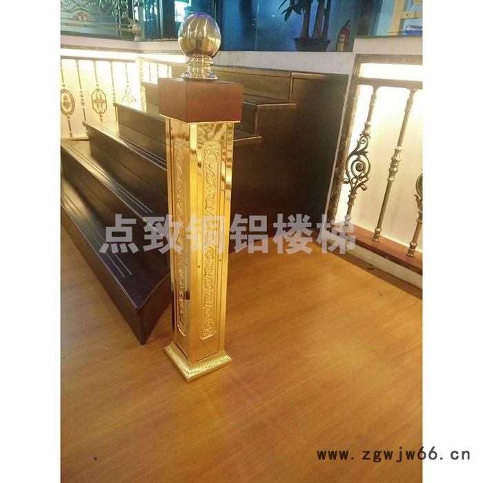 铜铝楼梯立柱 不锈钢柱栏杆楼梯扶手配件立柱图3
