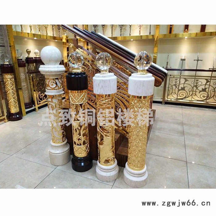 铜铝楼梯立柱 不锈钢柱栏杆楼梯扶手配件立柱图7