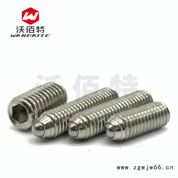 波珠螺丝 不锈钢 304钢珠紧定弹簧球头弹珠柱塞滚珠波子定位珠M3M16图2