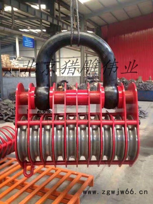 沪帆牌HQD10吨开口吊钩单轮起重滑车图3