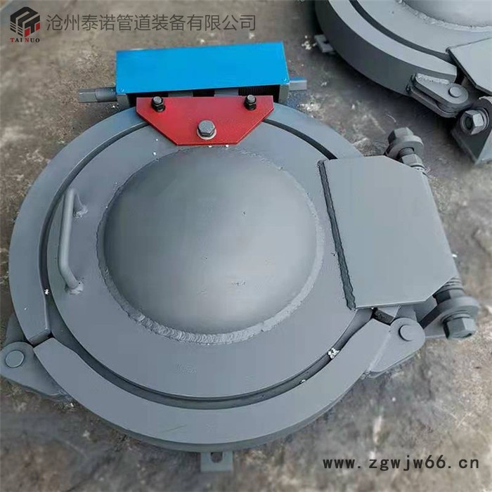 泰诺加工 DN350卧式三瓣卡箍型快开盲板 适用燃气管道图6