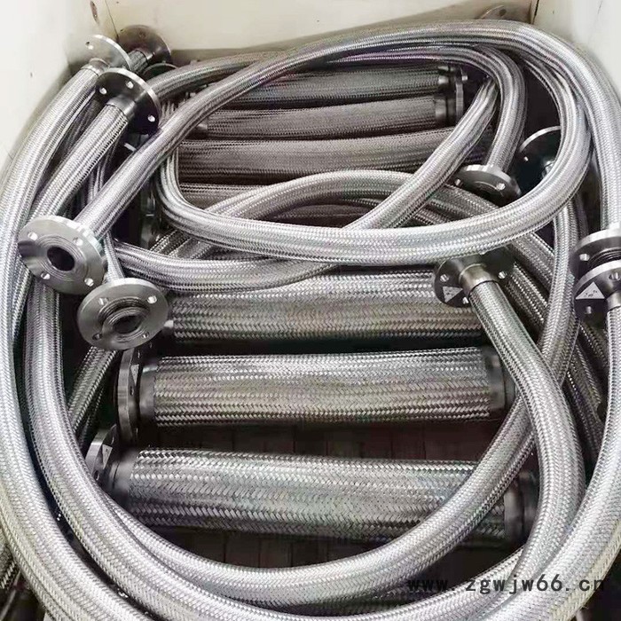 衬四氟固定式法兰波纹管 卡箍式金属软管润兴厂家直供图3