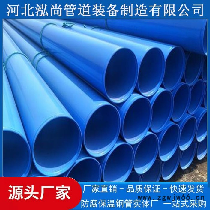 河北泓尚 内外涂覆环氧涂塑复合钢管厂家 卡箍连接内外涂塑复合钢管厂家  卡箍连接涂塑直缝钢管厂家图2