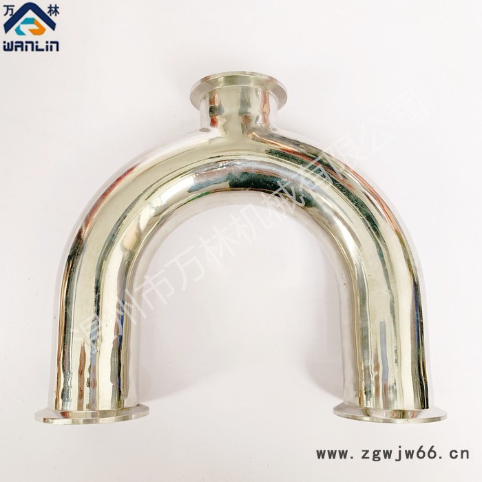 温州万林 WL-UXST 快装U型三通 卫生级焊接卡箍U形卡盘接头图2