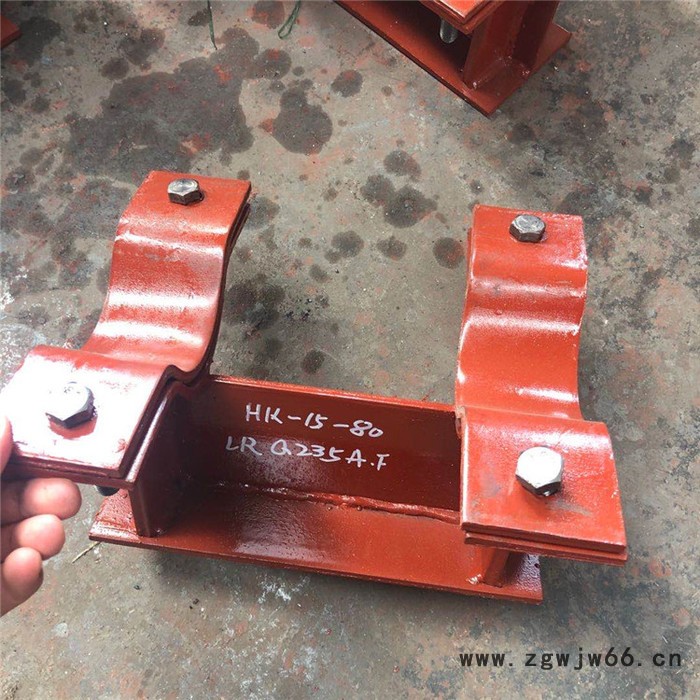 HK-1-200卡箍型滑动管托  焊接滑动支座DN500 支吊架厂家图3