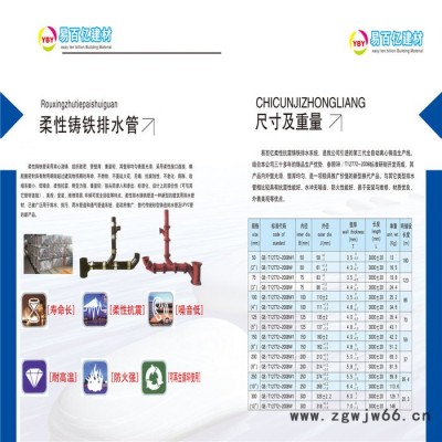 供应卡箍式柔性铸铁排水管