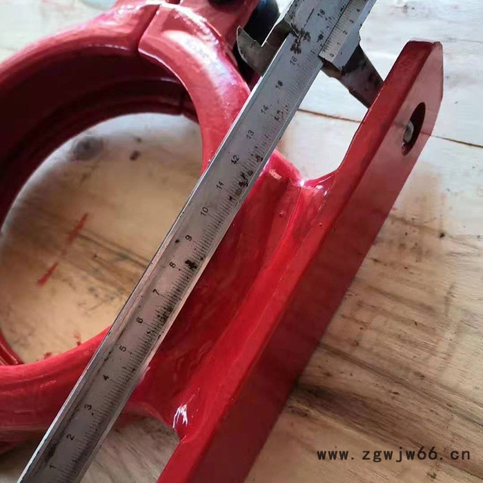 泵管管卡 沟槽管卡 消防红色卡箍 管箍管卡图3