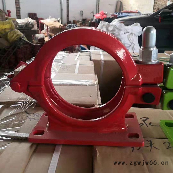 泵管管卡 沟槽管卡 消防红色卡箍 管箍管卡图4