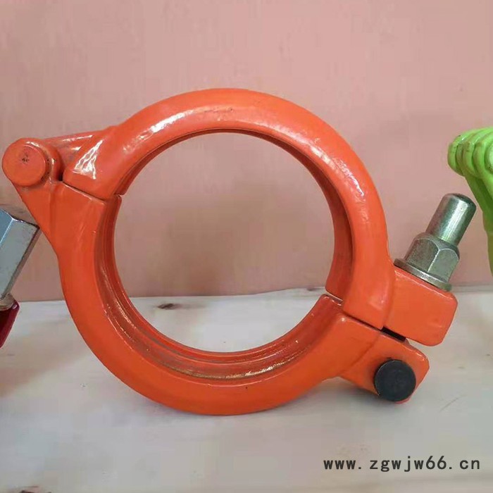 泵管管卡 沟槽管卡 消防红色卡箍 管箍管卡图5