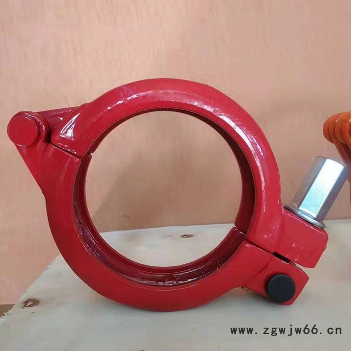 泵管管卡 沟槽管卡 消防红色卡箍 管箍管卡图6