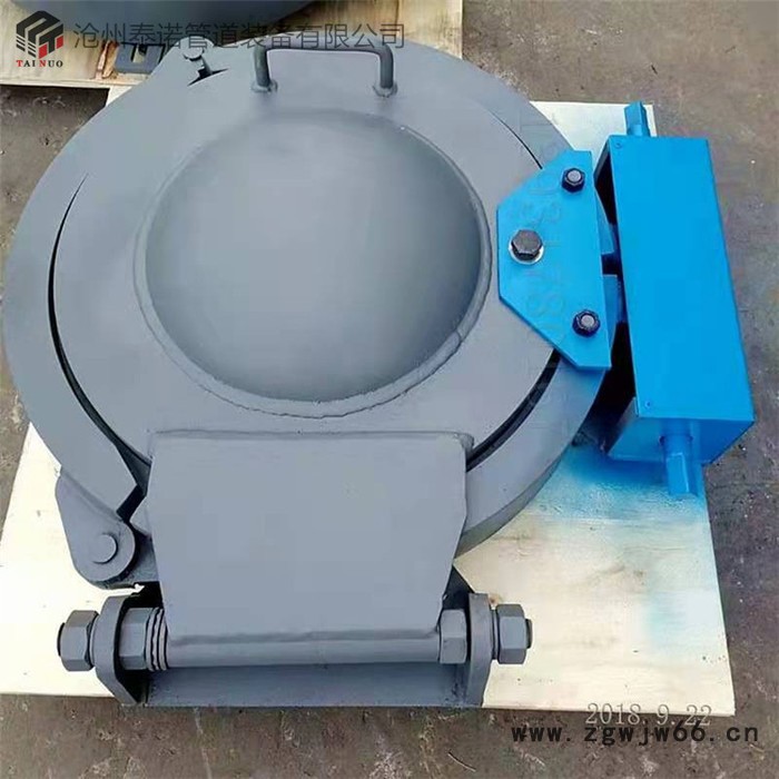 加工定制 DN600立式三瓣卡箍型快开盲板 L245管线钢材质图3