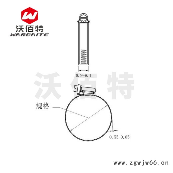 304不锈钢 卡箍喉箍抱箍 不锈钢 卡管德式喉箍管夹管箍全规格图4