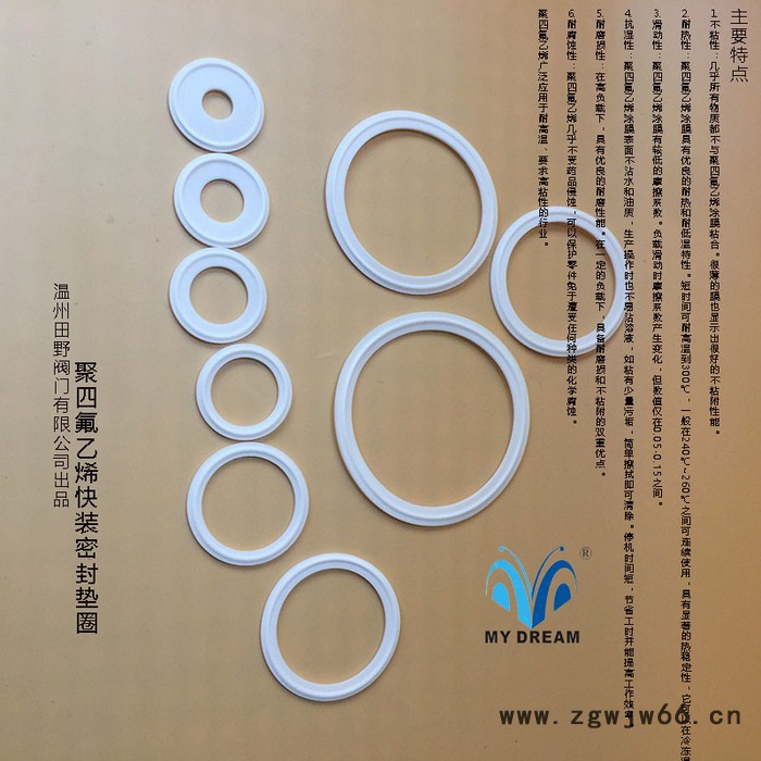 四氟快装垫圈、卫生快接头密封圈、卡箍垫圈图3