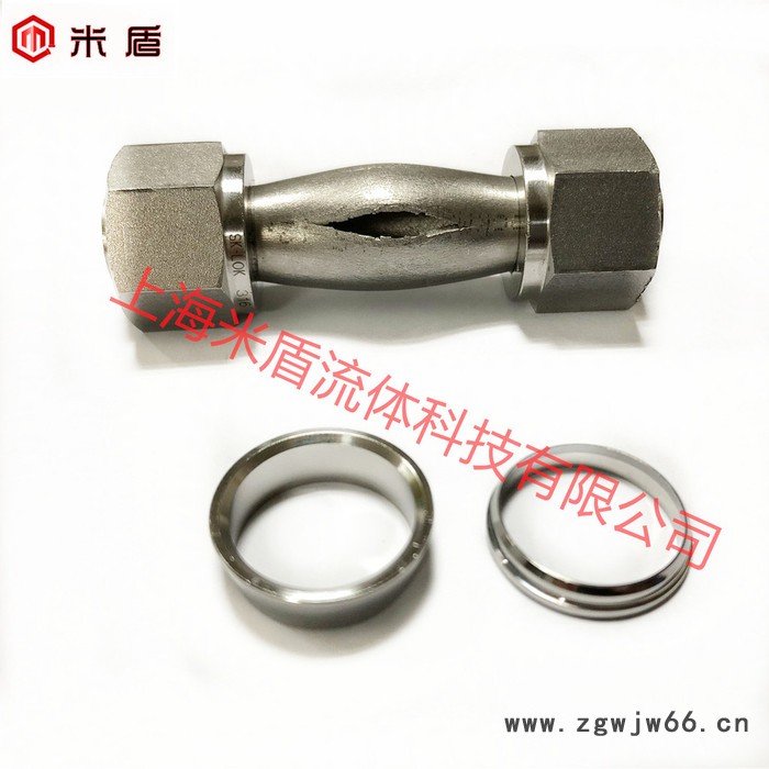 米盾316L不锈钢双卡圈 不锈钢双卡箍 PE软管用双卡套 卡套管接头配件 硬化双卡套 6mm平槽工艺图5