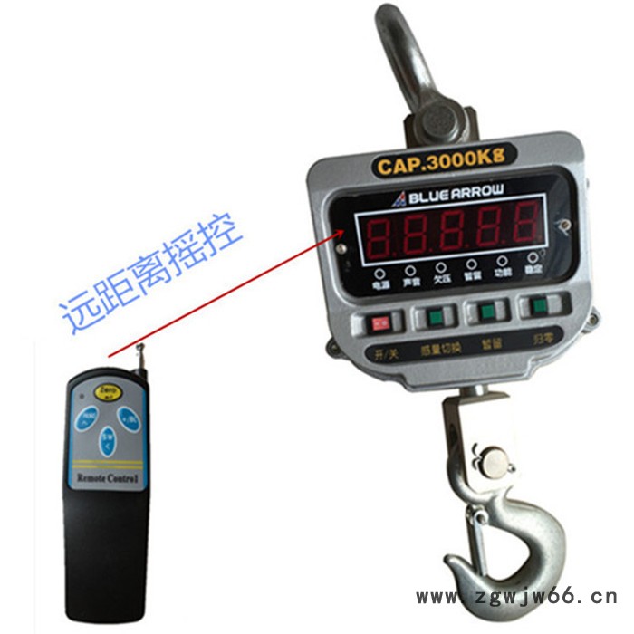 浙江蓝箭高精度直视电子吊秤 3吨5吨10吨15吨旋转式称重吊钩秤吊称摇控距离30m图2