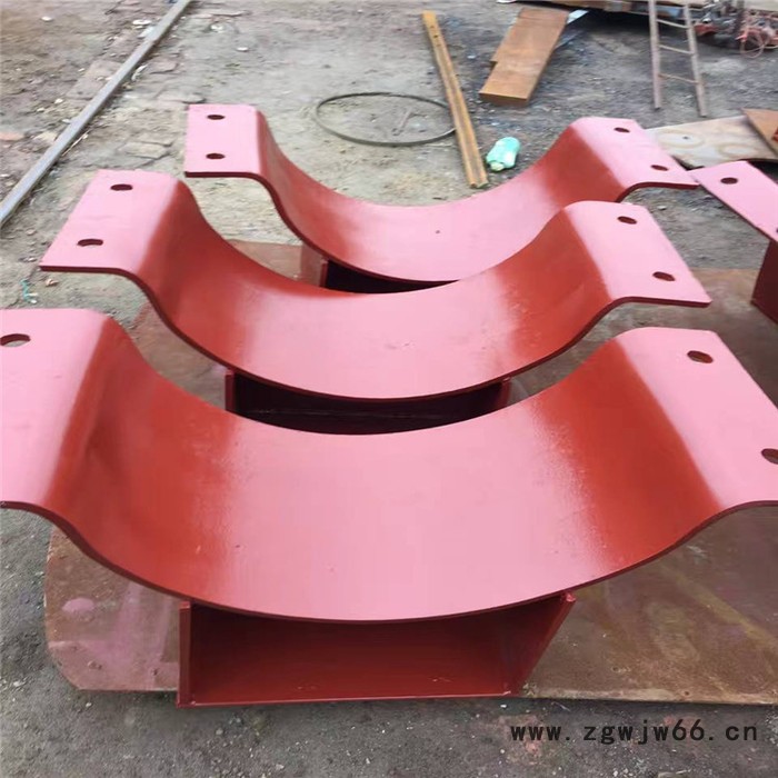 卡箍型滑动管托DN300止推挡块 导向管托DN300 可标准定制 河北厂家图2