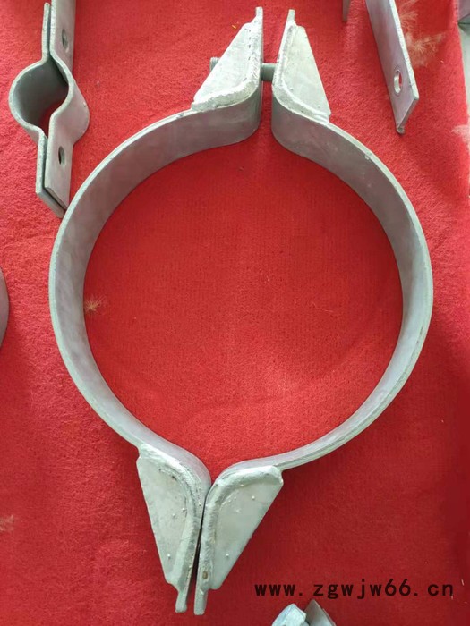 125BG 杆用50*5规格抱箍 热镀锌对合卡箍 山东固联 来图定制紧固件图3