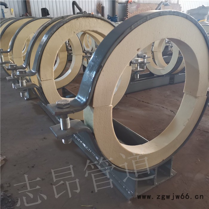 保冷管用管托  卡箍型管托  保冷固定管托 导向保温管托 志昂管道图2
