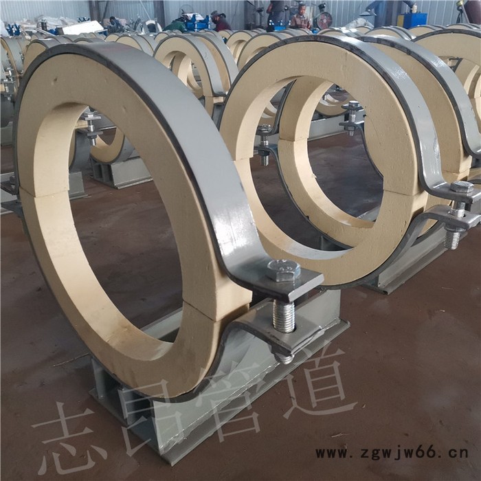 保冷管用管托  卡箍型管托  保冷固定管托 导向保温管托 志昂管道图4